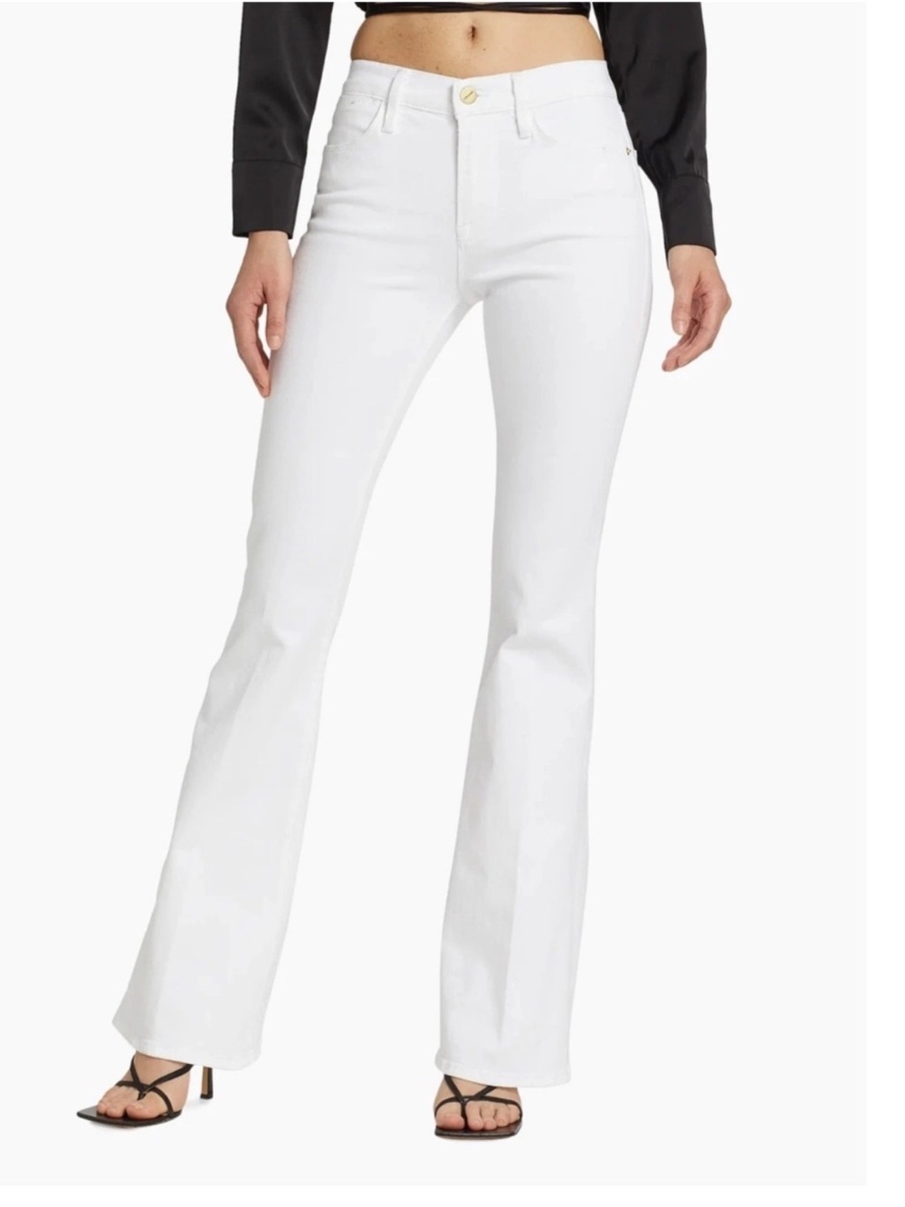 Frame Denim white Le High Flare Jeans NWT